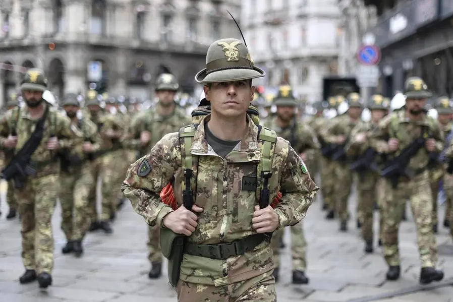 A moment of the Alpini, specialised mountain warfare infantry corps of the Italian Army, parade during the final day of the 92nd muster in Milan, Italy, 12 May 2019. ANSA/FLAVIO LO SCALZO , ANSA