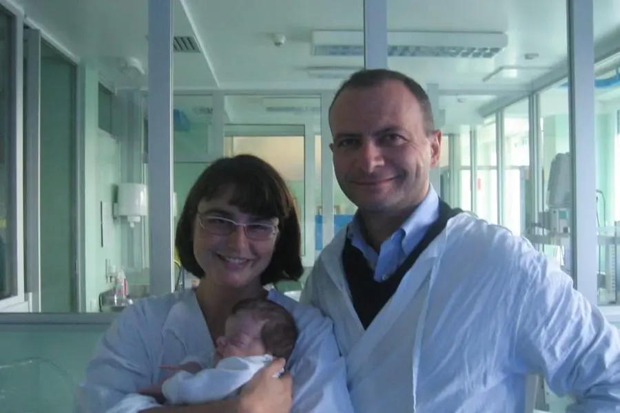 Pietro Vanni with his parents as a child