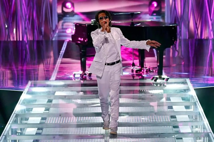 Alberto Fortis durante la prima puntata della trasmissione televisiva \\'I migliori anni\\' in onda su Rai 1, Roma, 28 aprile 2023. ANSA/RICCARDO ANTIMIANI , ANSA