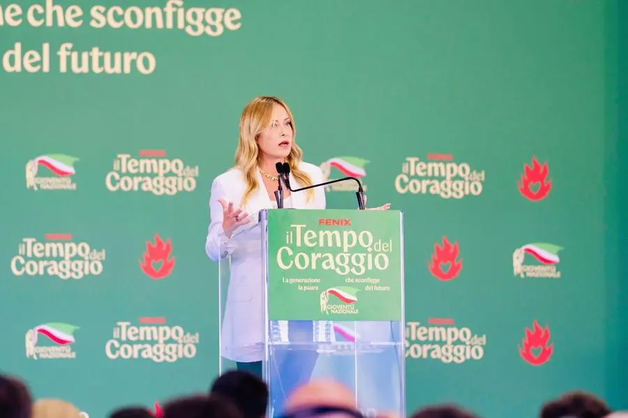 Giorgia Meloni a Fenix, la festa dei giovani di Fratelli d'Italia, Roma, 20 settembre 2026. ANSA/Ufficio stampa Palazzo Chigi - Filippo Attili +++ UFFICIO STAMPA PALAZZO CHIGI +++ FOTO NON IN VENDITA - DA USARE SOLO PER FINI GIORNALISTICI +++ NPK +++