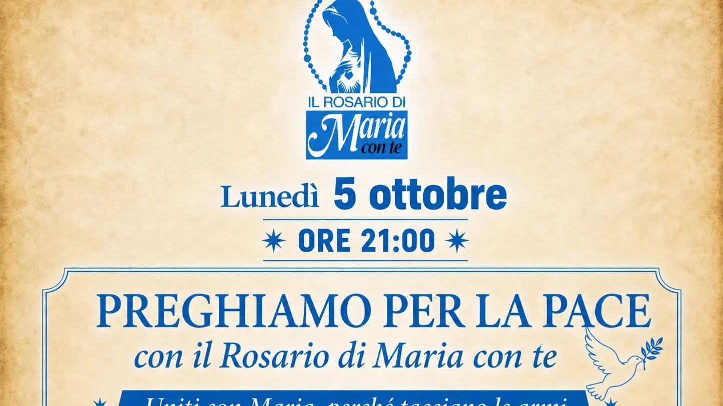 Torna il Rosario di \"Maria con te\", appuntamento il 5 ottobre alle 21