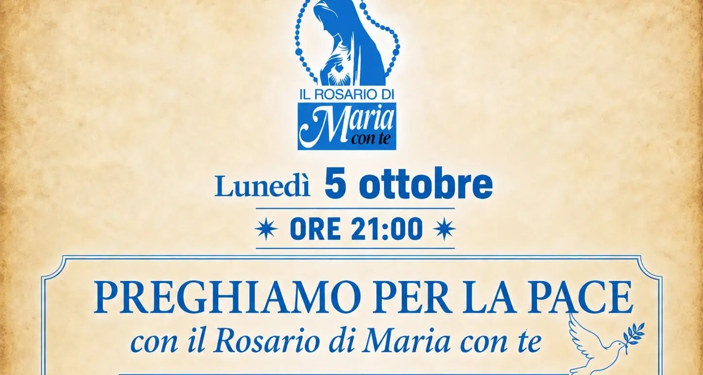 Torna il Rosario di \"Maria con te\", appuntamento il 5 ottobre alle 21