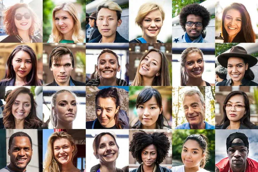 Collection of diverse people headshots. , Getty Images