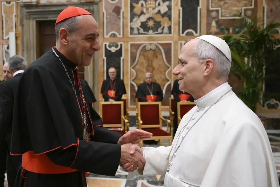 Papa Leone XIV con il Prefetto del Dicastero per la Dottrina della Fede il cardinale Victor Fernandez , ANSA