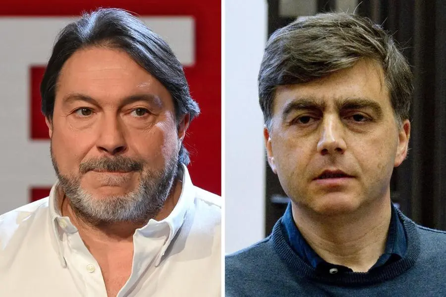 Sigfrido Ranucci, a sinistra, e Valter Lavitola. , ANSA/ALESSANDRO DI MEO