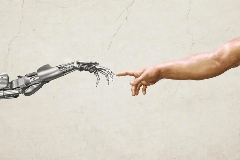 L\\'incontro tra l\\'intelligenza artificiale e l\\'umano , Istockphoto