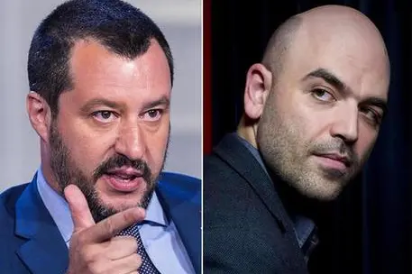 Salvini contro Saviano (combo)