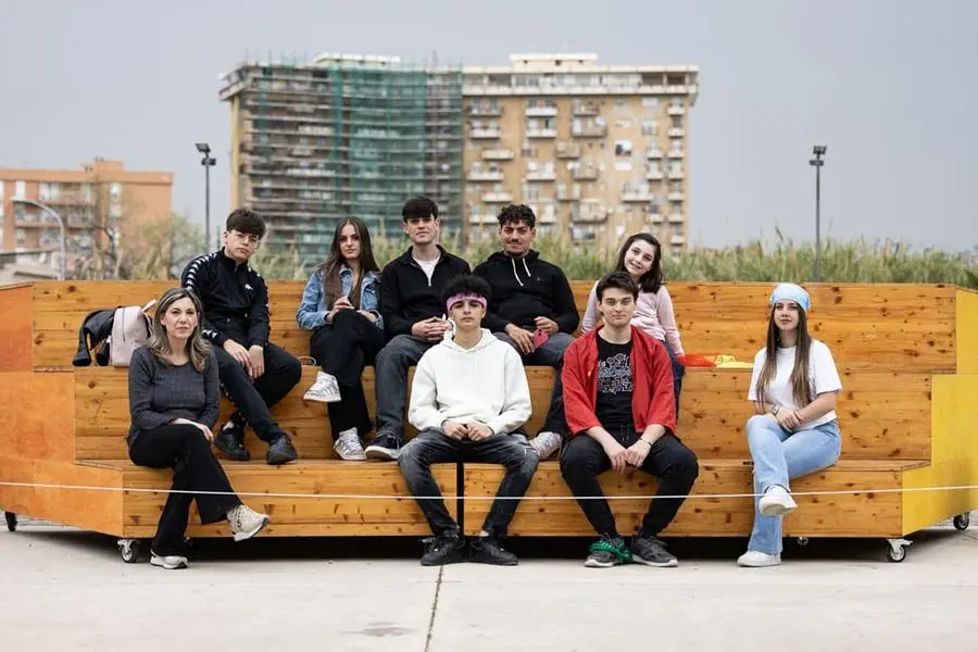 Giovani del progetto Traiettorie Urbane.