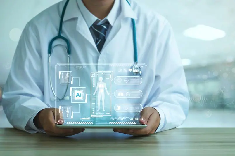Medical technology, AI technology is utilized by doctors for diagnosing increasing the accuracy of patient treatments. Medical research and development innovation technology to improve patient health.