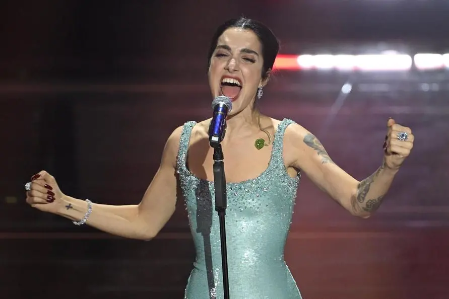 Italian singer Levante performs on stage at the Ariston theatre during the 76th edition of the Sanremo Italian Song Festival, in Sanremo, Italy, 25 February 2026. The music festival will run from 24 to 28 February 2026. ANSA/RICCARDO ANTIMIANI