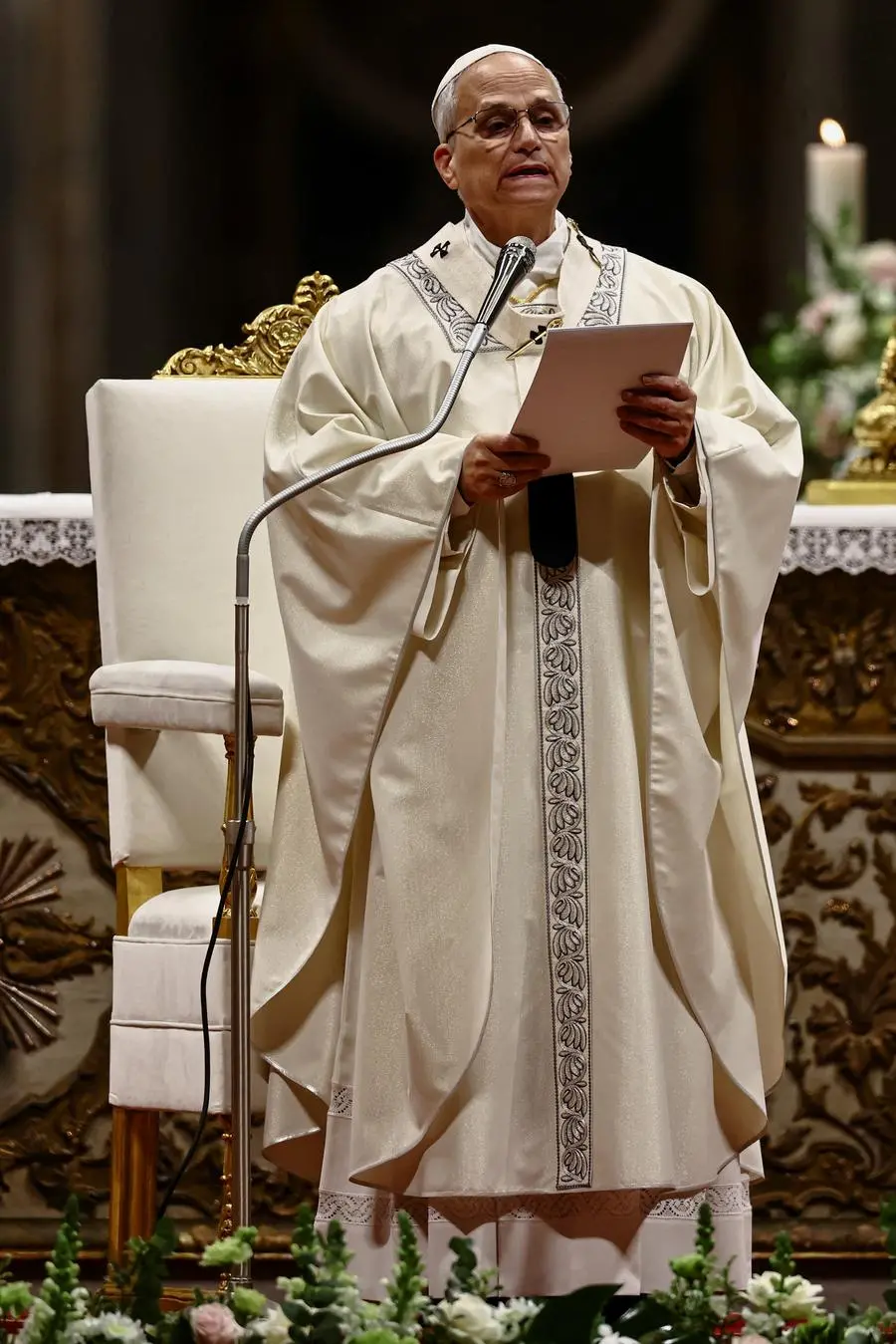 Il Papa durante l'omelia