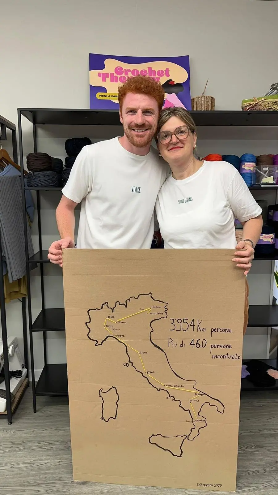 Andrea Padovan con sua mamma.