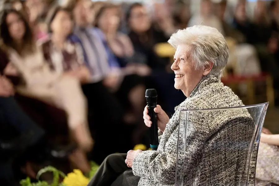 Amalia Ercoli Finzi durante la celebrazione della Giornata Internazionale della Donna al Quirinale, 9 marzo 2026. ANSA/FILIPPO ATTILI-PALAZZO CHIGI +++ UFFICIO STAMPA +++ FOTO NON IN VENDITA - DA USARE SOLO PER FINI GIORNALISTICI +++ NPK +++