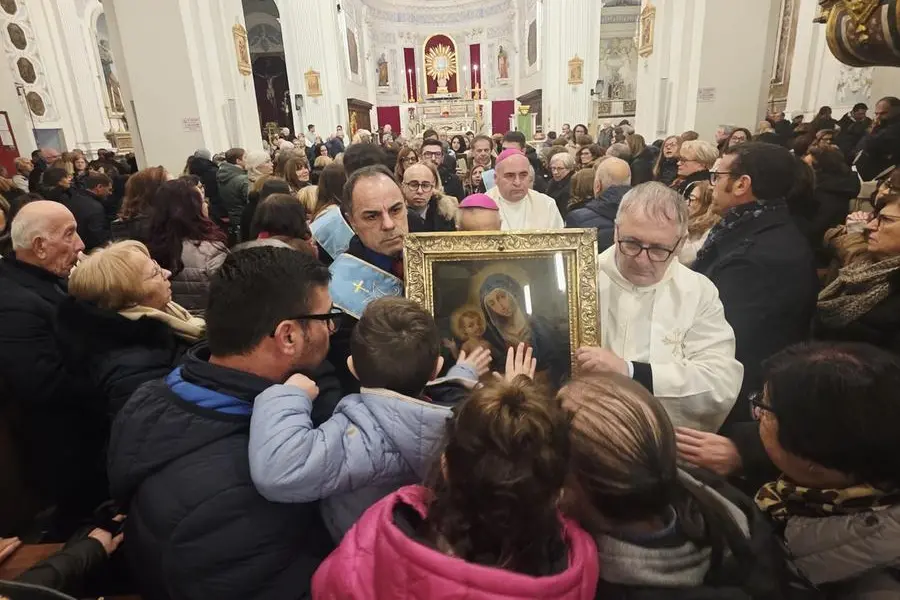 The painting of the Madonna del Bosco in the Mother Church of Niscemi