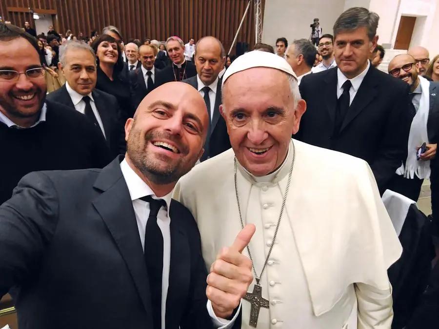 Con papa Francesco, il 26 novembre 2016.