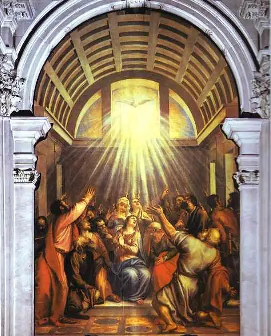 Tiziano Vecellio, Discesa dello Spirito Santo, 1545-46, Basilica di Santa Maria della Salute, Venezia