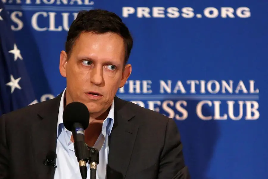Il fondatore di PaylPal e di Palantir Peter Thiel , REUTERS