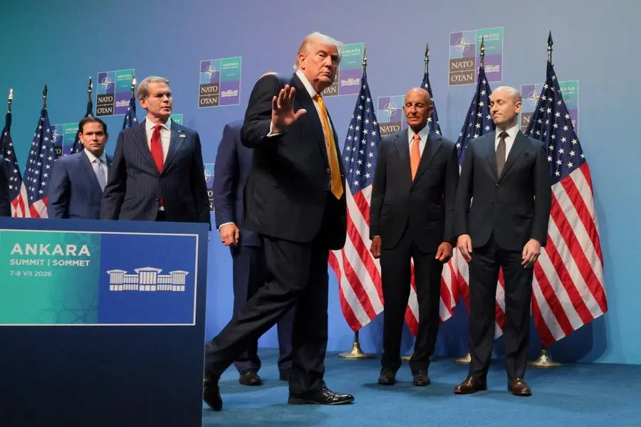 Donald Trump at the end of the final press conference.