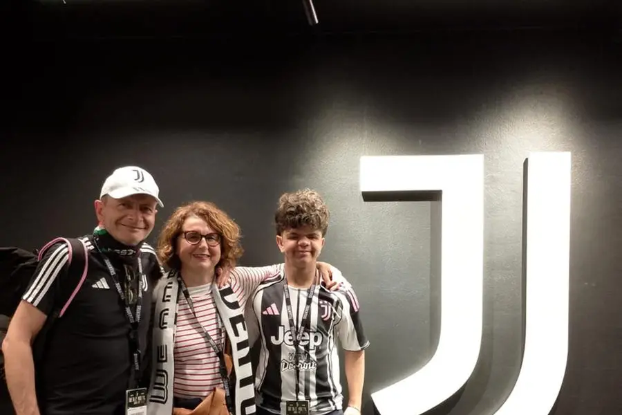 Pietro Vanni with his parents today at the Juventus Museum