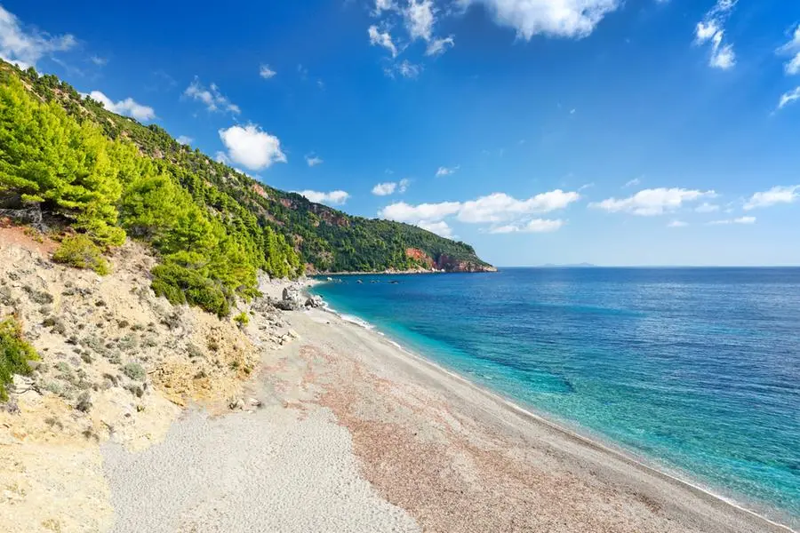 Paralia Velanio a Skopelos.