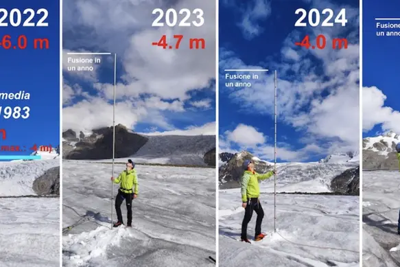 Glacier melting statistics © Wsl
