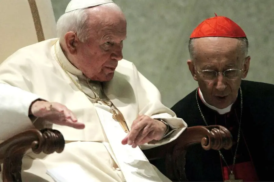 Cardinal Camillo Ruini with John Paul II in 2003
