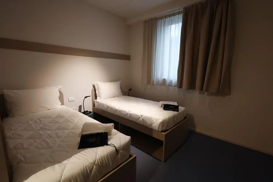 Milano Cortina 2026 Winter Olympics - Press Visit at the Olympic and Paralympic Athletes' Village - Milan, Italy - February 3, 2026 General view of an athlete's accommodation at the Olympic and Paralympic Athletes' Village REUTERS/Yara Nardi