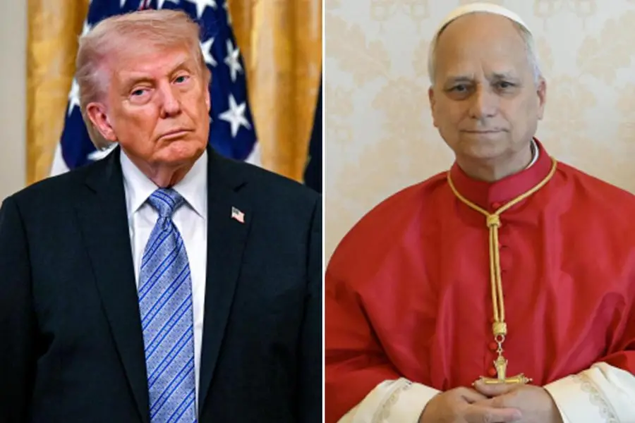 In una combo Donald Trump e Papa Leone XIV. ANSA , ANSA