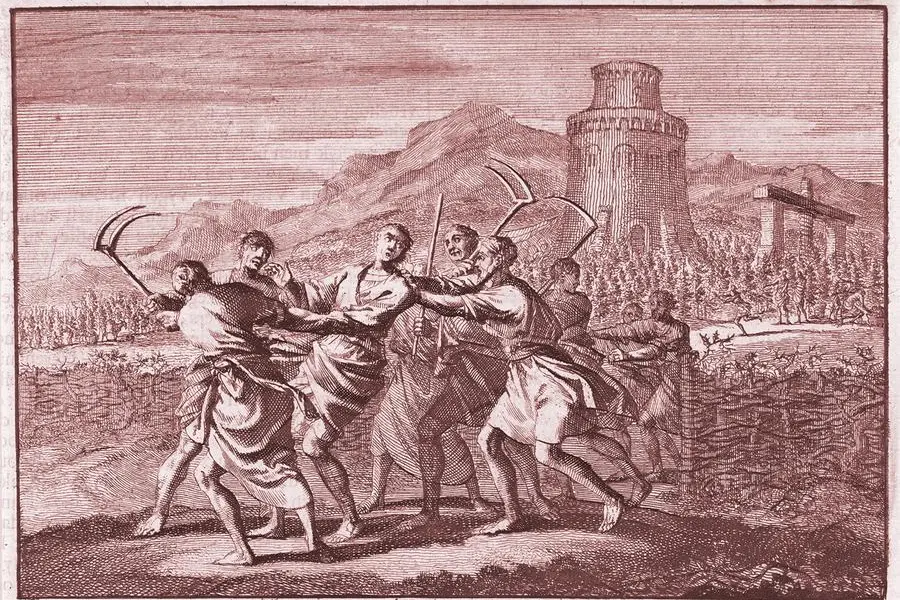 RAXXEC Parable of the tenants of the vineyard, Jan Luyken, 1703 - 1762. Reimagined by Gibon. Classic art with a modern twist reimagined , ipa