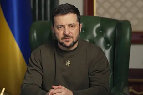 Volodymyr Zelensky in un fermo immagine tratto da un video pubblicato su Telegram, 11 dicembre 2022. TELEGRAM ZELENSKY ++ATTENZIONE LA FOTO NON PUO' ESSERE PUBBLICATA O RIPRODOTTA SENZA L'AUTORIZZAZIONE DELLA FONTE DI ORIGINE CUI SI RINVIA ++ NPK++