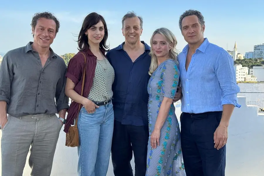 Gabieele Muccino, center, with the cast of the film.