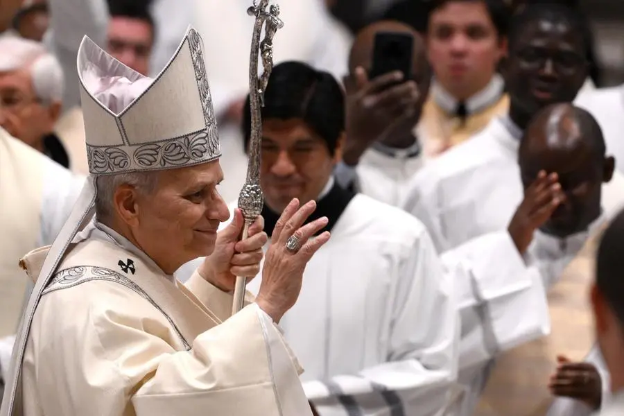 Papa Leone XIV durante una celebrazione nella Basilica di San Pietro , ANSA