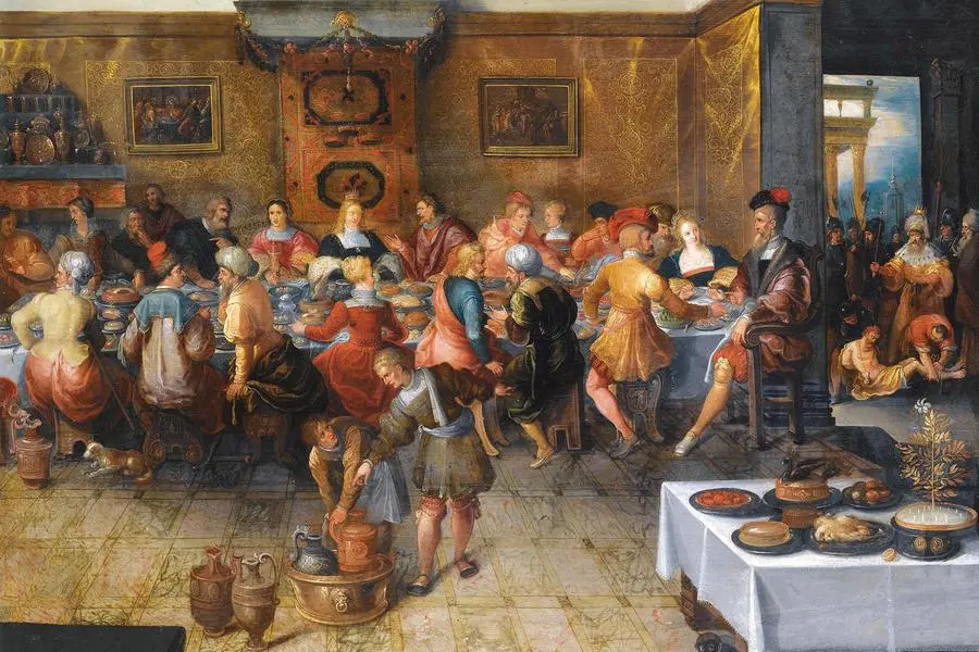 3FEM22N The Parable Of The Wedding Feast Frans Francken the Younger (Flemish, 1581 - 1642) , ipa