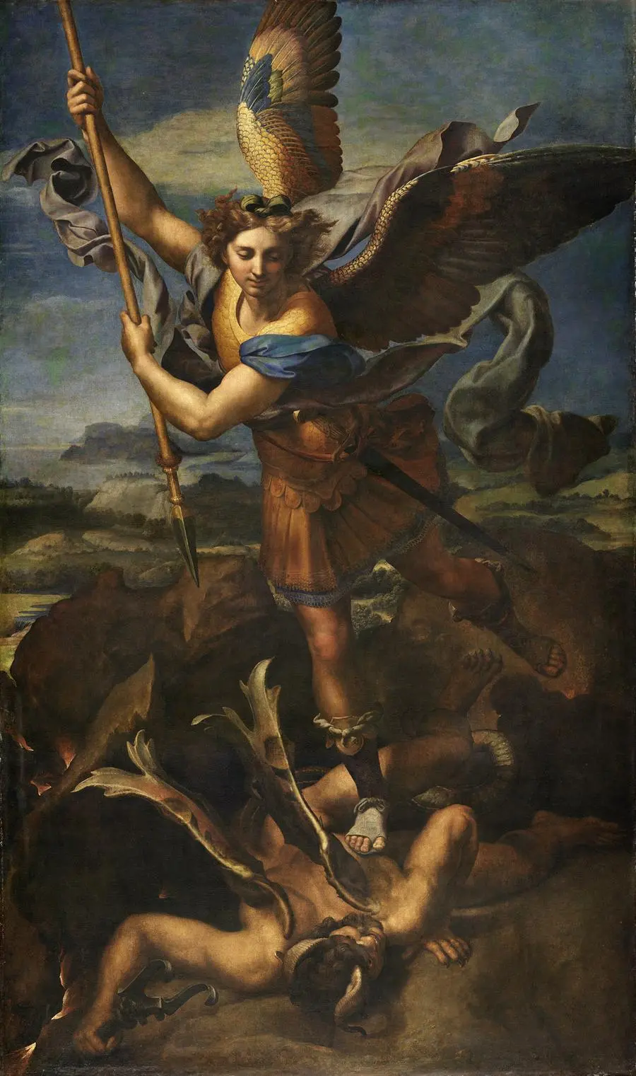 Raffaello Sanzio, San Michele che sconfigge Satana (Le Grand Saint Michel), 1518, olio su tela, Musée du Louvre, Parigi