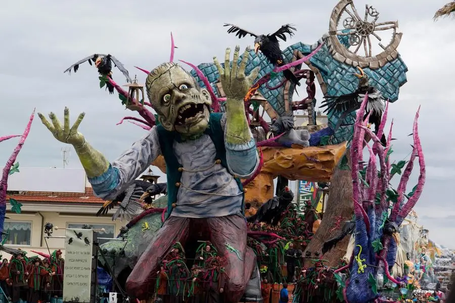 One of the floats of the Viareggio Carnival 2025