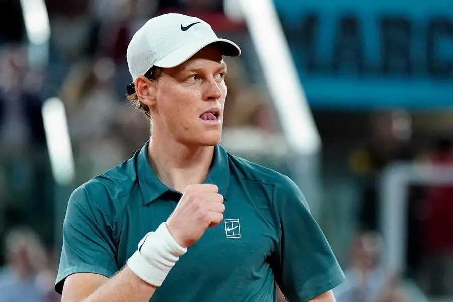 Tennis - Madrid Open - Park Manzanares, Madrid, Spain - April 29, 2026 Italy\\'s Jannik Sinner reacts during his quarter final match against Spain\\'s Rafael Jodar REUTERS/Ana Beltran , REUTERS