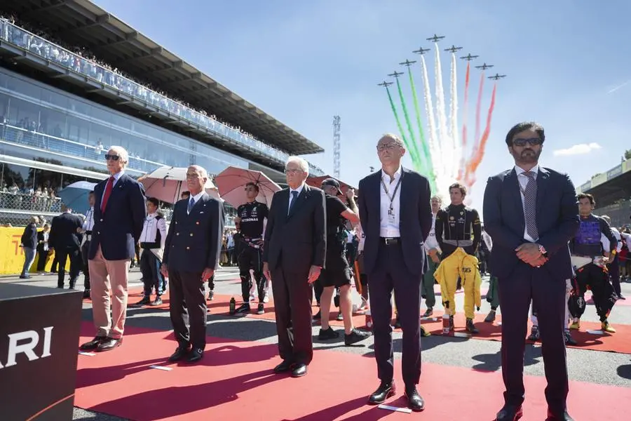 Il Presidente della Repubblica Sergio Mattarella al Gran Premio d\\u2019Italia di Formula 1 del 2022 a Monza , ANSA