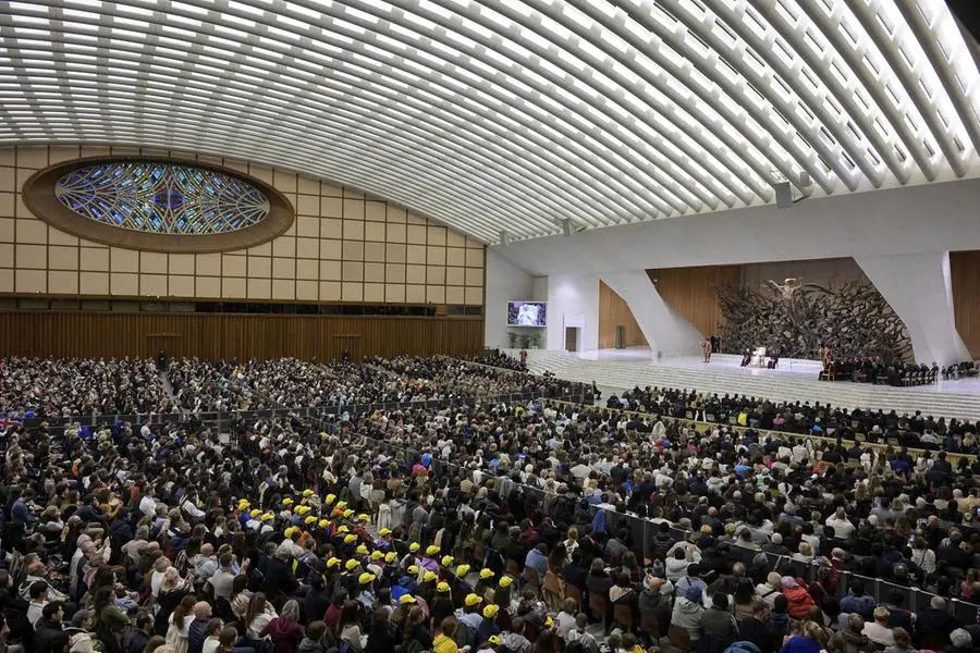 The faithful in the Paul VI Hall for the Pope's general audience