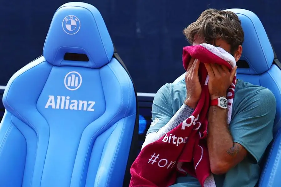 Le lacrime di Flavio Cobolli agli BMW Open tennis di Monaco lo scorso 18 aprile. , EPA