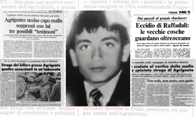 Vincenzo Mulè, killed at 15 years old by Giovanni Brusca in 1981, in the newspapers of the time (image from the book \"What Changes\" by Alfonso Bugea)