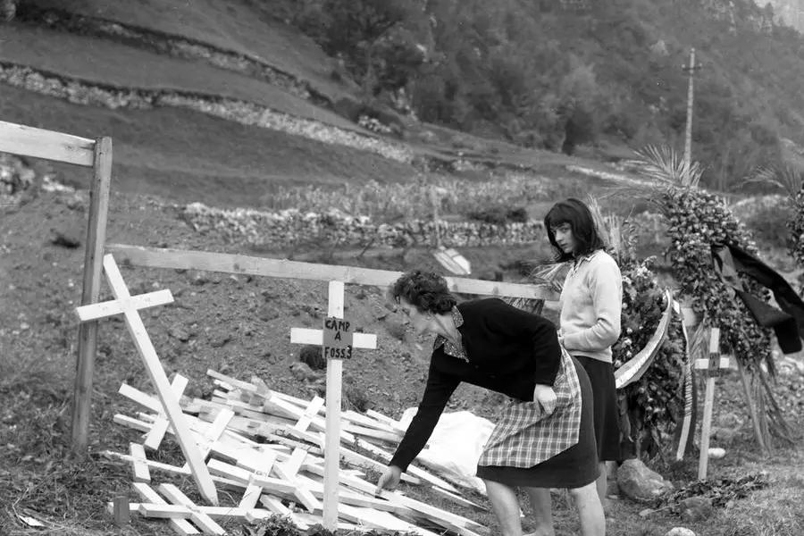 Vajont dam disaster aftermath in Longarone, Italy, 24 October 1963. ANSA/OLDPIX