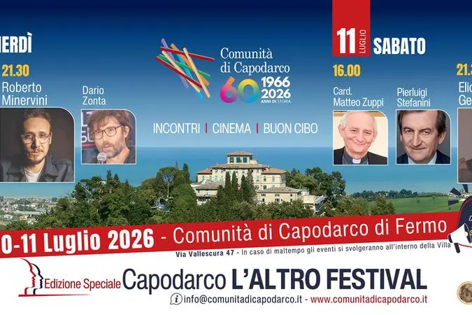 La locandina della rassegna il 10 e l\\'11 luglio per celebrare i 60 anni della Comunit\\u00E0.