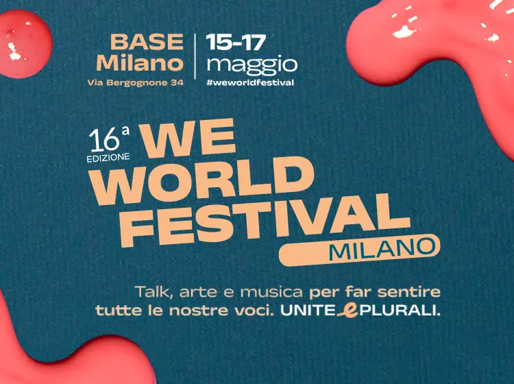 La locandina della sedicesima edizione del WeWorld festival a Milano.