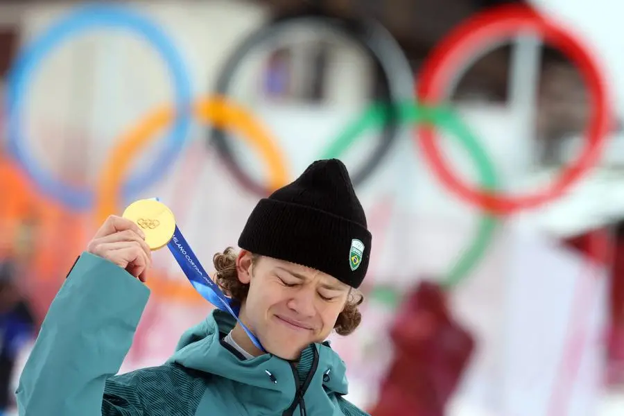Milano Cortina 2026, Lucas Pinheiro Braathen, oro in gigante, il primo della storia dell\\'America Latina ai Giochi invernali. , REUTERS