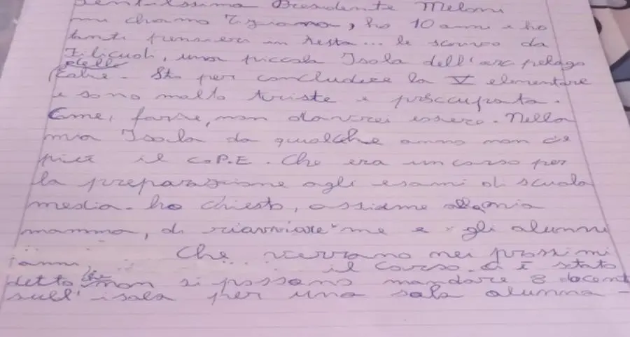 «Non voglio andare via da casa»: la piccola Tiziana di Filicudi che scrive a Meloni e il dramma dello spopolamento