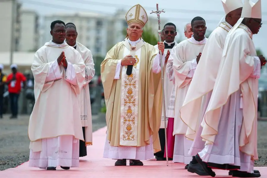 Pope Leo in Kilamba for the religious function.