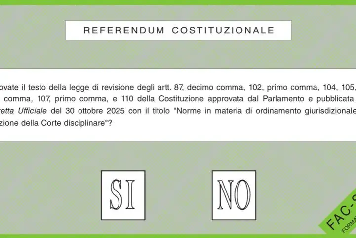 La scheda elettorale del referendum , ANSA