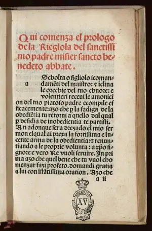 Il Prologo della Regola di San Benedetto