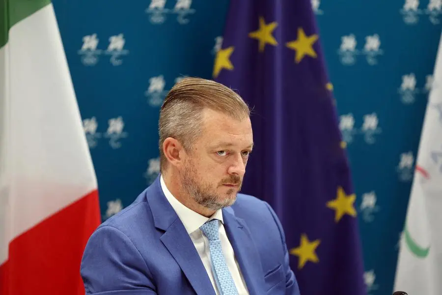 2026 Winter Paralympics - Press conference - Headquarters of the Milano Cortina 2026 Organising Committee, Milan, Italy - March 5, 2025 IPC president Andrew Parsons during the press conference REUTERS/Claudia Greco , REUTERS