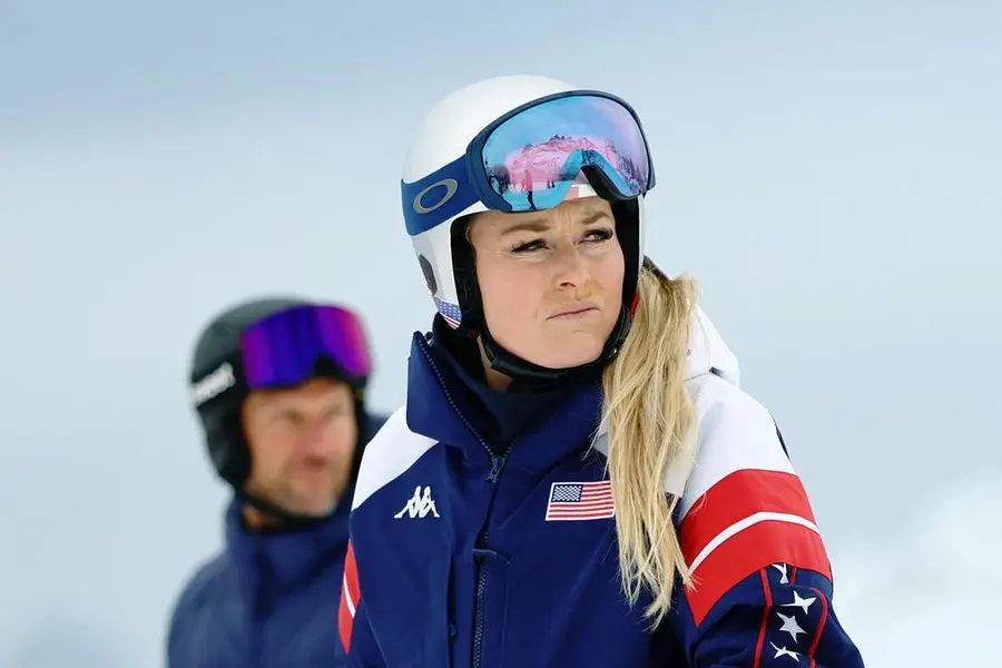 Lindsey Vonn a Cortina prima della libera , REUTERS